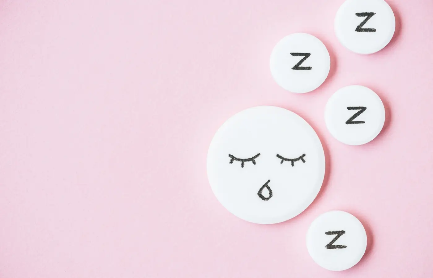 Buttons illustrating sleep