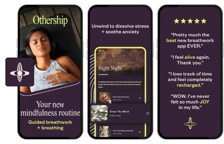 Pictures of the Othership app