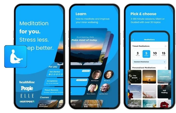 Pictures of the Mindfulness app